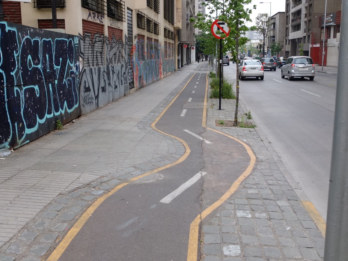 Ciclovía Carmen
Bidireccional, 50 cms por sentido.