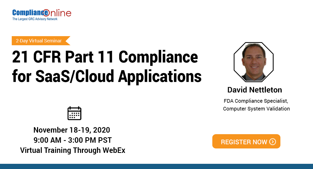 Compliance_On's tweet image. In this seminar, FDA Compliance Specialist David Nettleton addresses the latest #computersystem industry standards for data security, data transfer, audit trails, electronic records and signatures, #softwarevalidation, and #computersystemvalidation. bit.ly/3lzjjPj
