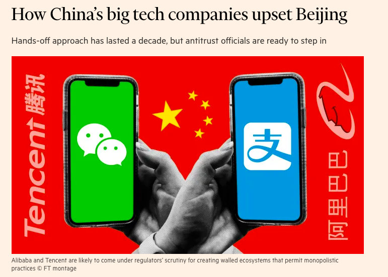 lol @ the west getting eclipsed by China's approach to monopoly regulation. Doing this will likely keep their local markets competitive & tt will slow the reach of their giants abroad.