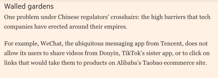 so we see state intervention at the level of interoperability, disallowing platforms from fully enclosing their ecosystems and using market pressure to dominant existing and new markets