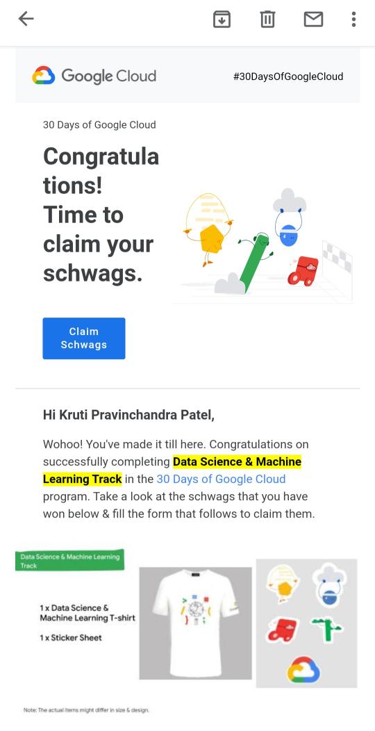 Nickruti28's tweet photo. Happy to say that I completed a whole Data Science and Machine Learning track of the #30daysofgooglecloud for the October Month. #Schwags are on the way😁✌#productivequarantine https://t.co/zDtuWFstjM