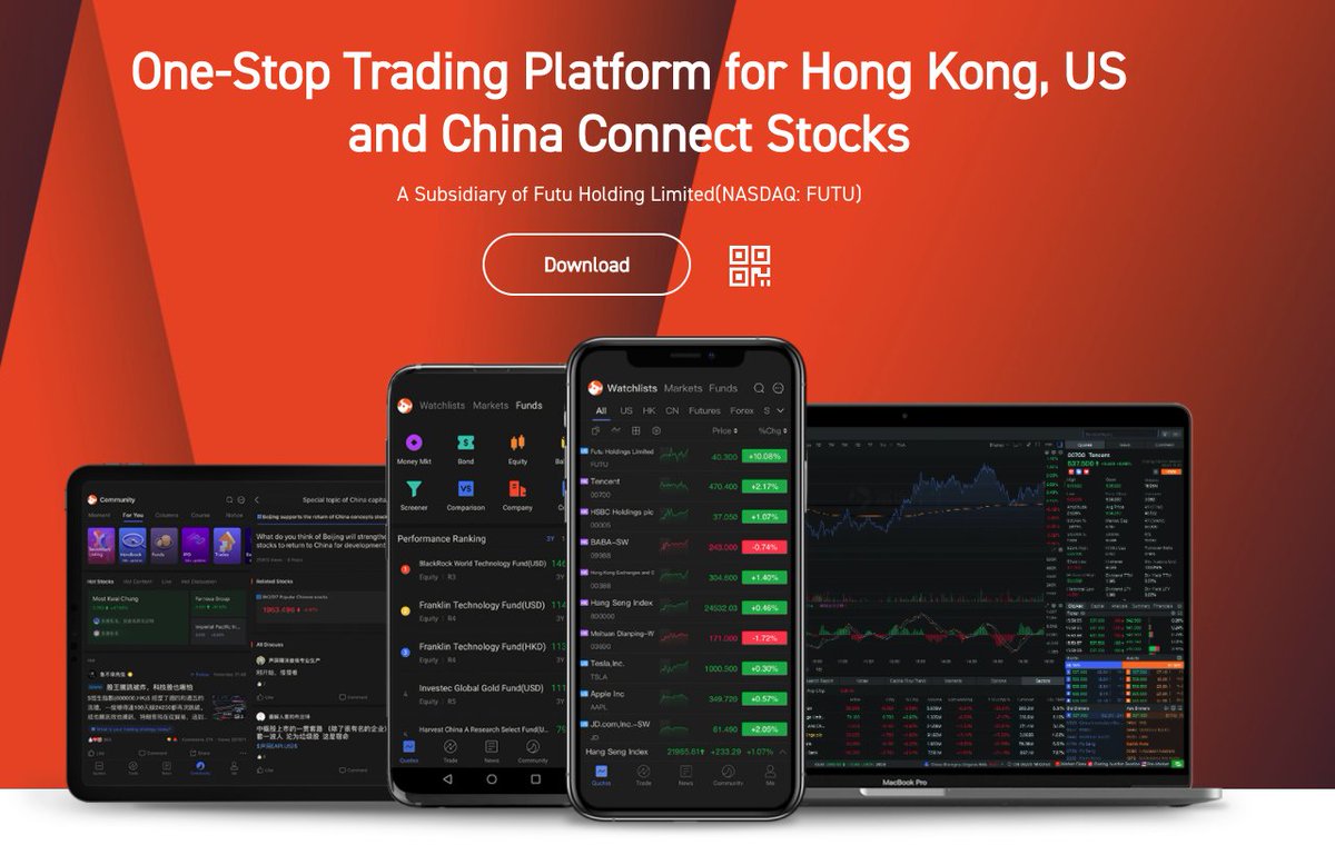  What does it do? $FUTU offers a fully digitised brokerage platform  and it makes money mainly from trade executions and margins financing Their users consists in the emerging affluent Chinese population, taking advantage of generational shift in wealth management 