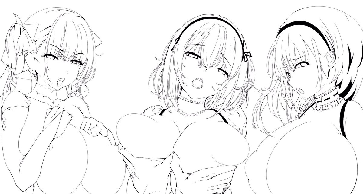 #皆さん線画と塗った後を見せてください 
最近の頑張ったやつ! 