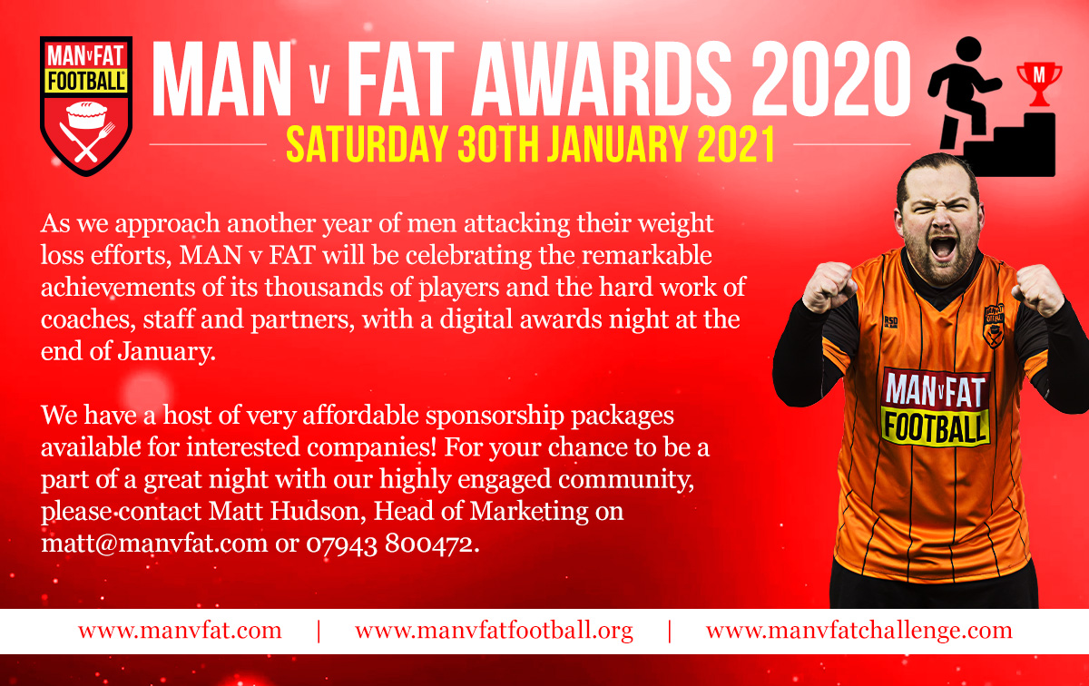 manvfat's tweet image. We'll be holding our first ever MAN v FAT Awards in January!

We're currently seeking businesses who would love to work with our community of motivated men and be a part of the awards.

Take a look at what's occurring and drop us a line! 👇

#manvfat