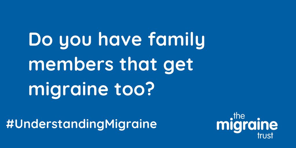 MigraineTrust's tweet photo. It’s not unusual for #migraine to run in a family. Find out more about the role of genes in migraine here https://t.co/bLGyaPGJnS
#UnderstandingMigraine https://t.co/NUg5yxQLiF