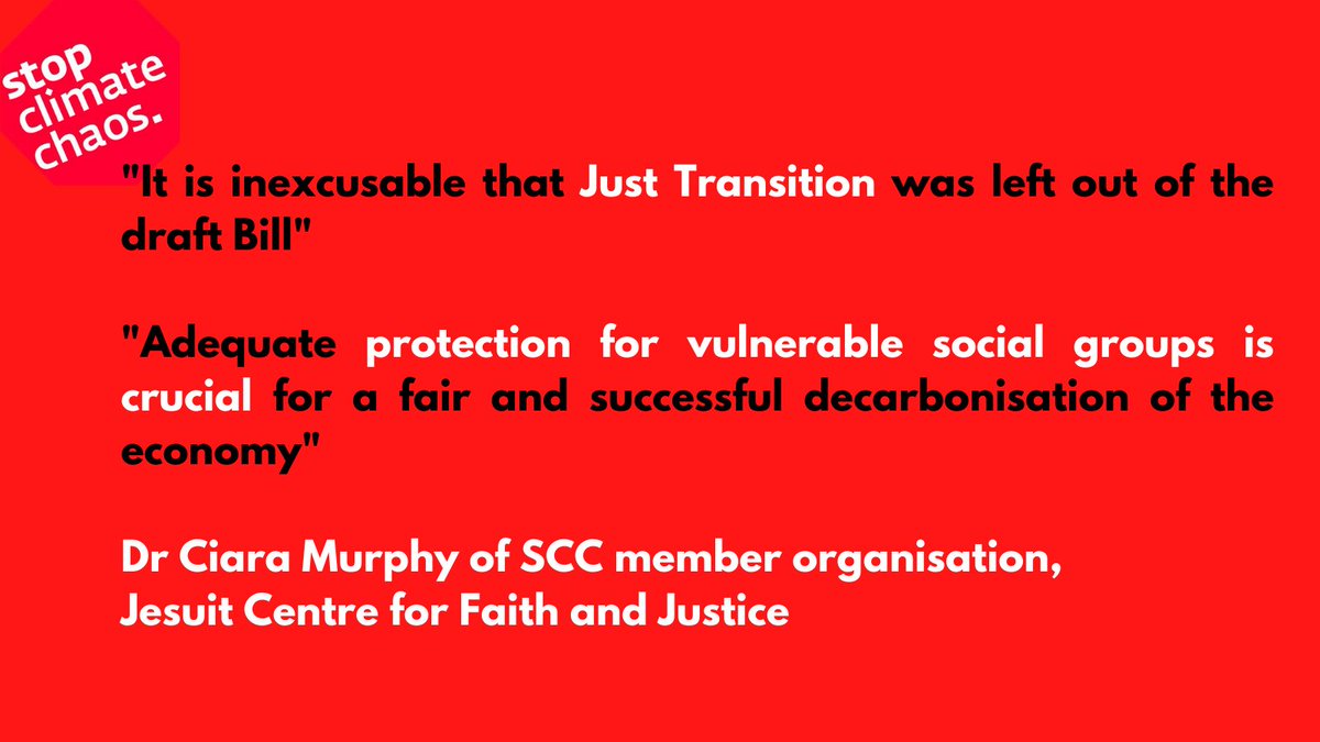 7/9 #JustTransition is not mentioned in the draft Bill. Govt must consider the distributive implications of climate policies on the fuel poor, vulnerable, isolated communities and specific groups of workers whose livelihoods will be threatened by a move away from fossil fuels.