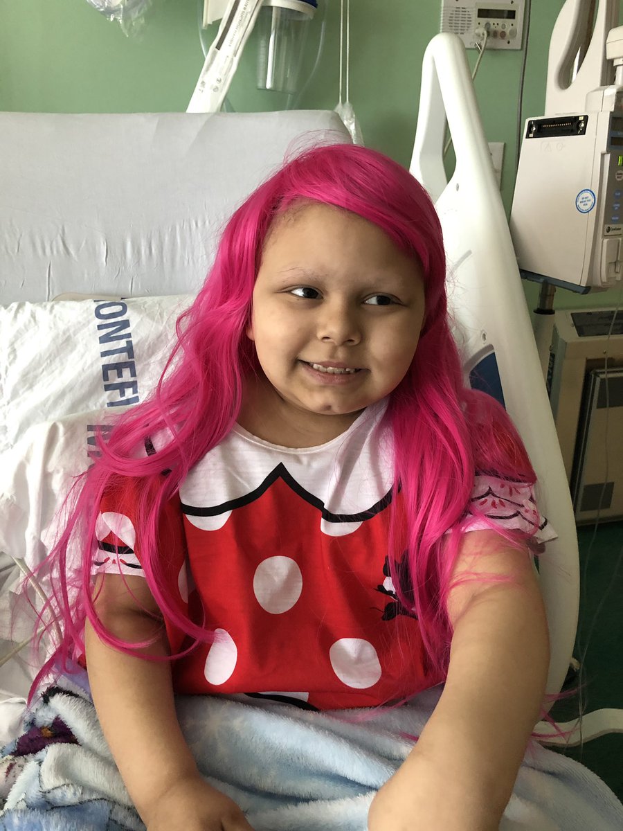 littlewishesorg's tweet photo. Anabel looking pretty in pink.💓#littlewishes #nyc #newwigalert #childhoodcancer @MontefiorePeds @MontefioreNYC @MontefiorePMR @EinsteinMed https://t.co/ALVAd2PEFT