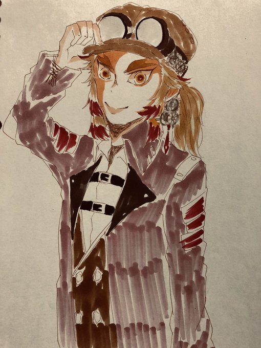 時鳥🌱(🌎)さんがTwitterに投稿した煉獄杏寿郎(鬼滅の刃)のイラスト。