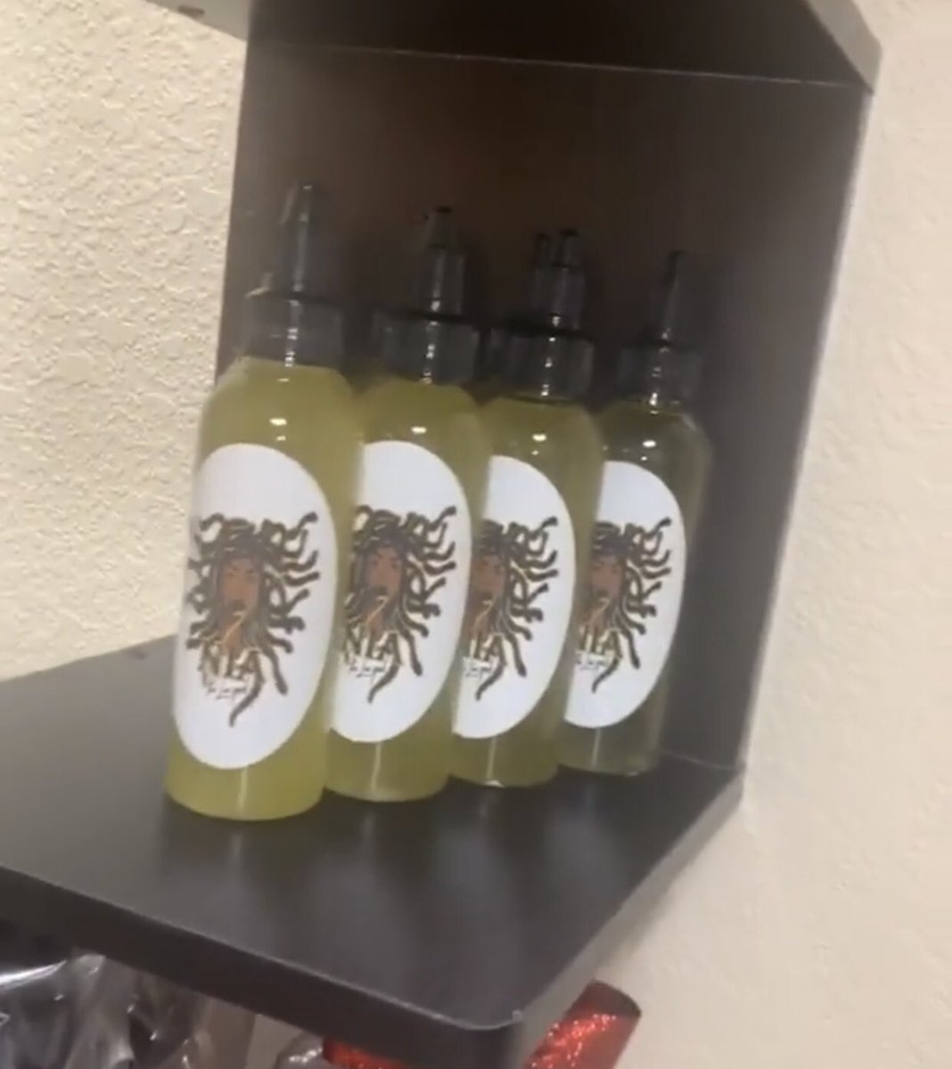 This is the salon suite. I decorated and painted the wall and everything myself. This was the start of my product line. I eventually launched it online Nov 11th 2019.