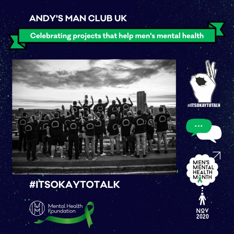 Providing a space where men feel comfortable about talking about mental health encourages more men to be open about how they are feeling.  #AndysManClub provide this space where #itsokaytotalk