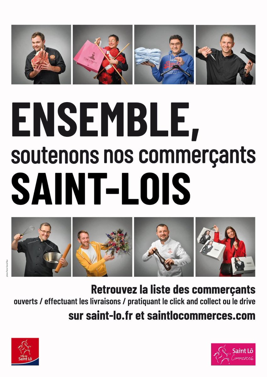 Ensemble, nous avons le pouvoir de soutenir nos commerçants Saint-Lois !

#saintlo #emmanuellelejeune #Covid_19 #commerces #petitscommerces #soutenonsnoscommerces #commercants #clickandcollect #normandie #lamanche