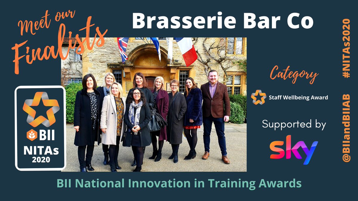 BIIandBIIAB's tweet photo. Kicking off the afternoon panel session yesterday, Brasserie Bar Co (the business behind @brasserieblanc) are up for our Staff Wellbeing Award for this years #NITAs2020!
Supported by @SkySportsPub https://t.co/1PLLivbrD4