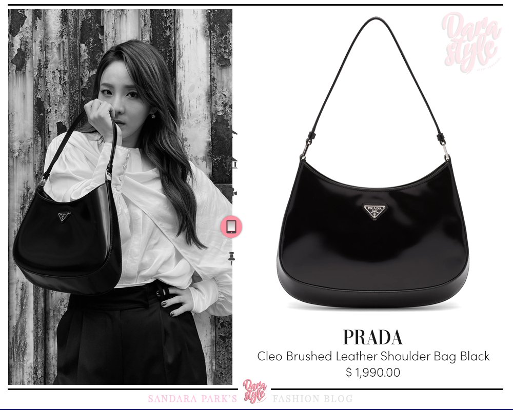 Prada Cleo brushed leather shoulder bag