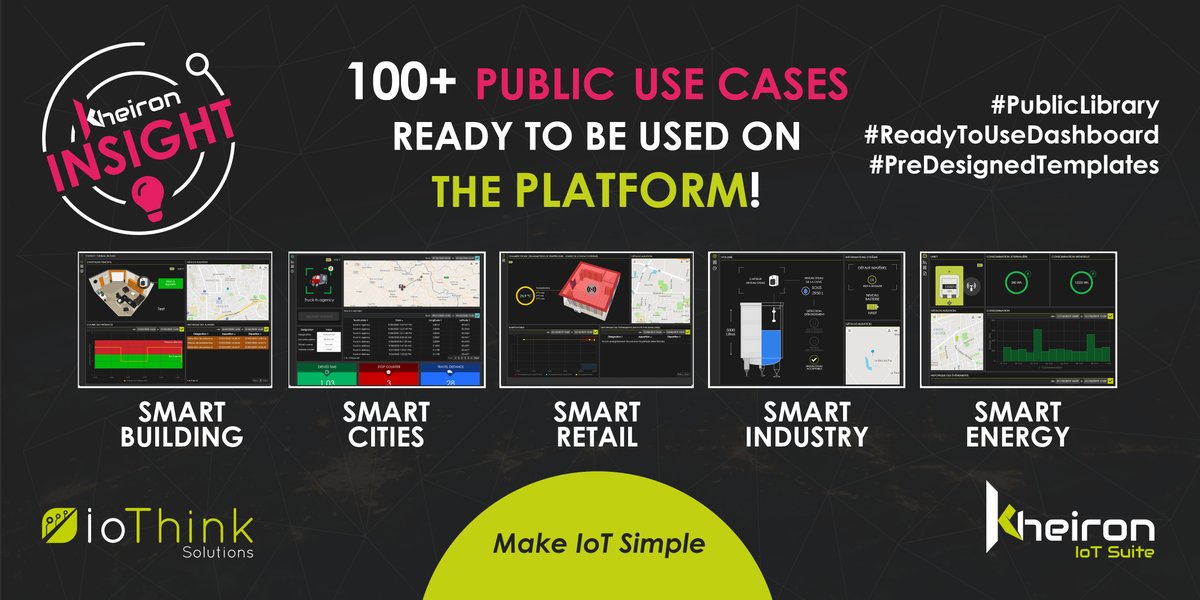 IoThinkOfficial's tweet photo. @IoThinkOfficial provides a public library of 100+ #dashboards that are already available on shelves and ready to use!
The #templates will save you time when creating your #usecase on our #IoTplatform, #Kheiron.
View your real-time #data on #Kheiron in less than 5 minutes! ⏱️ https://t.co/qy5bUgIffU