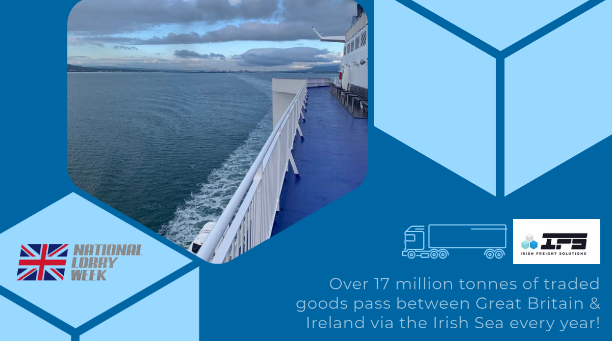IrishFreightLtd's tweet photo. With this week being #NationalLorryWeek we thought we'd share an Irish Sea Logistics fact 🚚

Did you know that over 17 million tonnes of traded goods pass between Great Britain &amp; Ireland via the Irish Sea every year 🍀

#NLW2020 #IrishSea #Logisitcs #Lorry #Freight #SupplyChain https://t.co/0Ozrxdm2nQ
