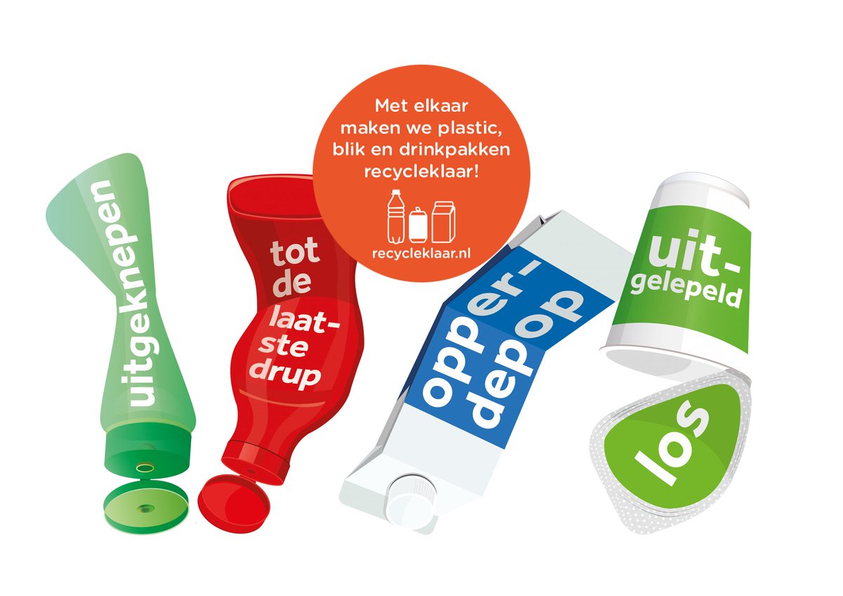 Verpact's tweet photo. Help mee: gooi alleen plastic, drankenkartons en blik bij het PMD. Huisvuil tussen het PMD maakt het ongeschikt voor recycling.
#geenrestafval https://t.co/a61Viynaf7