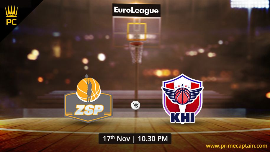 PrimeCaptain1's tweet photo. 🏀EuroLeague🏀
ZSP vs KHI
17th Nov | 10.30 PM
Create your team and join the contest now!
https://t.co/vv06N1uZ4w
.
.
#PrimeCapatin #Basketball #FantasyBasketball #FantasySports https://t.co/NAWO9wZ06O