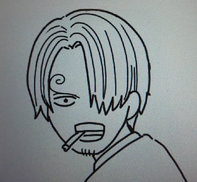 ちなみに昔のサンジのまま今のサンジをみてたんだけど結構かわってたのビックリした、特に分け目 