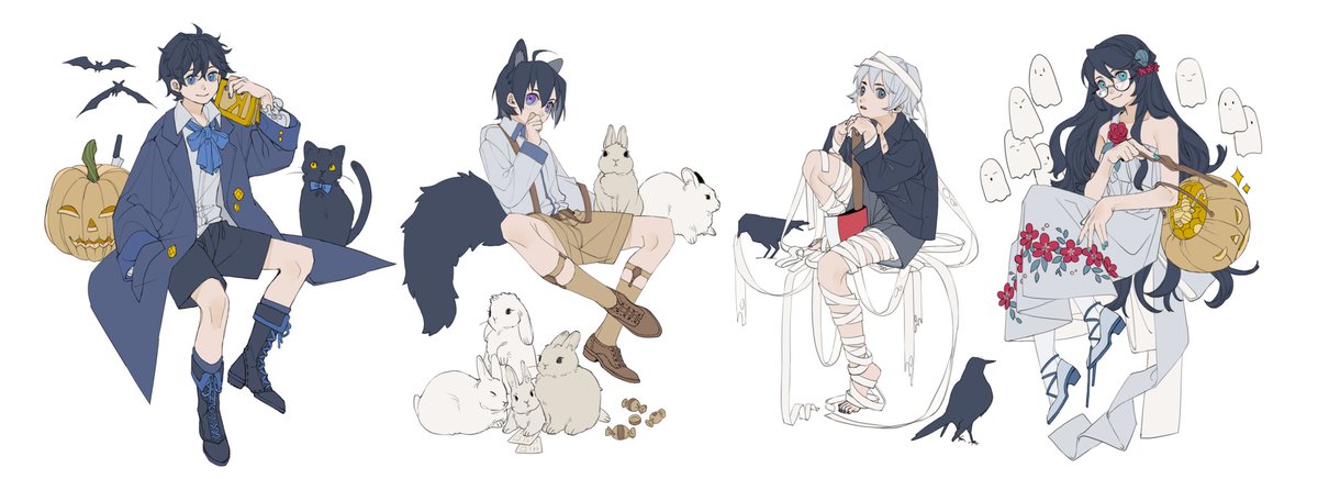 AliceRabbit1001's tweet photo. 成稿、线稿、草稿（草稿里甚至没想到要画布鲁诺） https://t.co/UvKJJR53vM