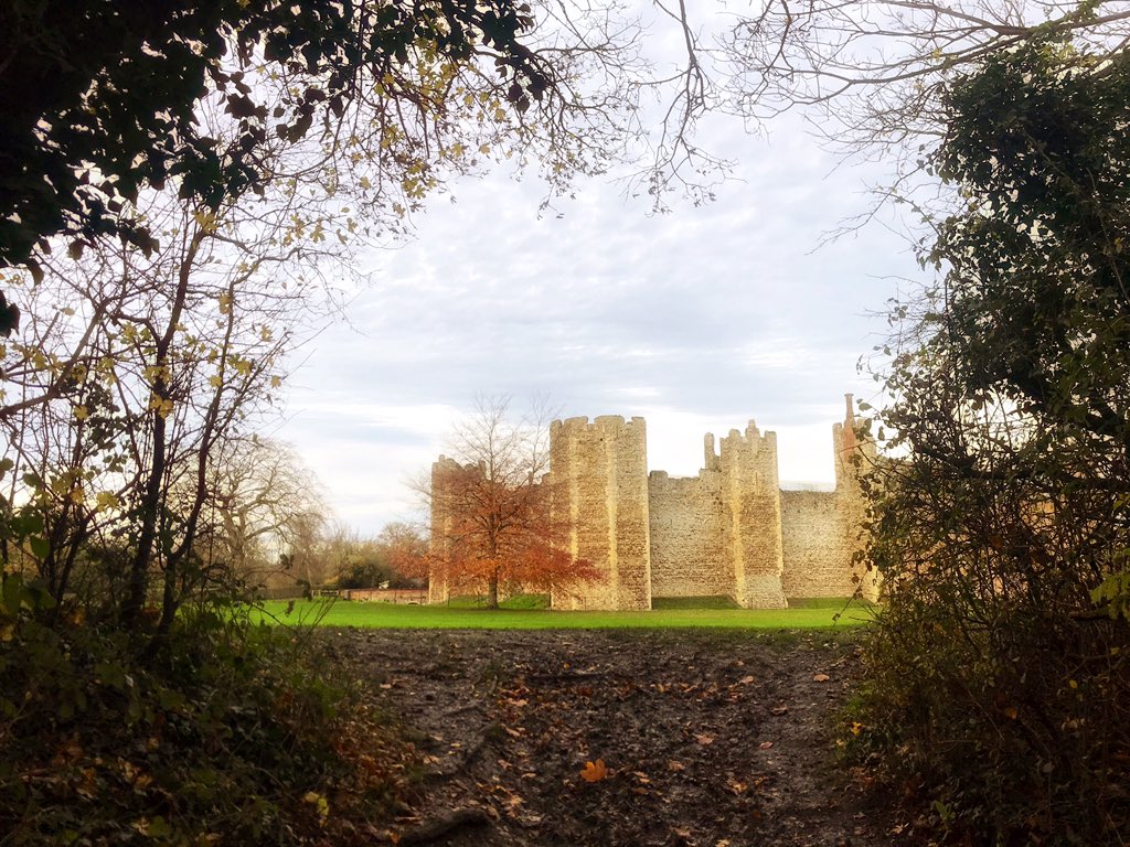 Framlingham castle looking bright in hazy autumnal sunshine today.
