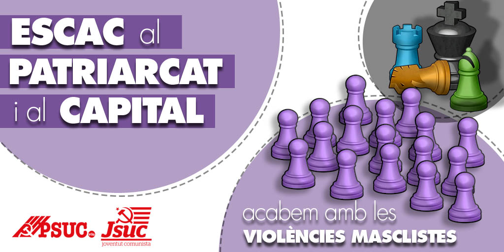 JSUC_cat's tweet photo. Les joves comunistes seguim cridant que:

⭕️ Les violències masclistes marquen les nostres vides.
⭕️ La pobresa té la nostra cara.
⭕️ Ens segueixen assassinant.
⭕️ Exercim de cuidadores per sostenir al sistema capitalista que ens explota.

Prou de violències masclistes!✊♀️ https://t.co/qxlMsunWsN
