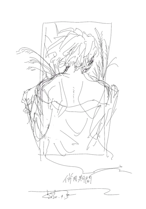 #皆さん線画と塗った後を見せてください

これは乗るしかねえな〜?ビッグウェーブ

あまり線画という段階を通らないんです実は 