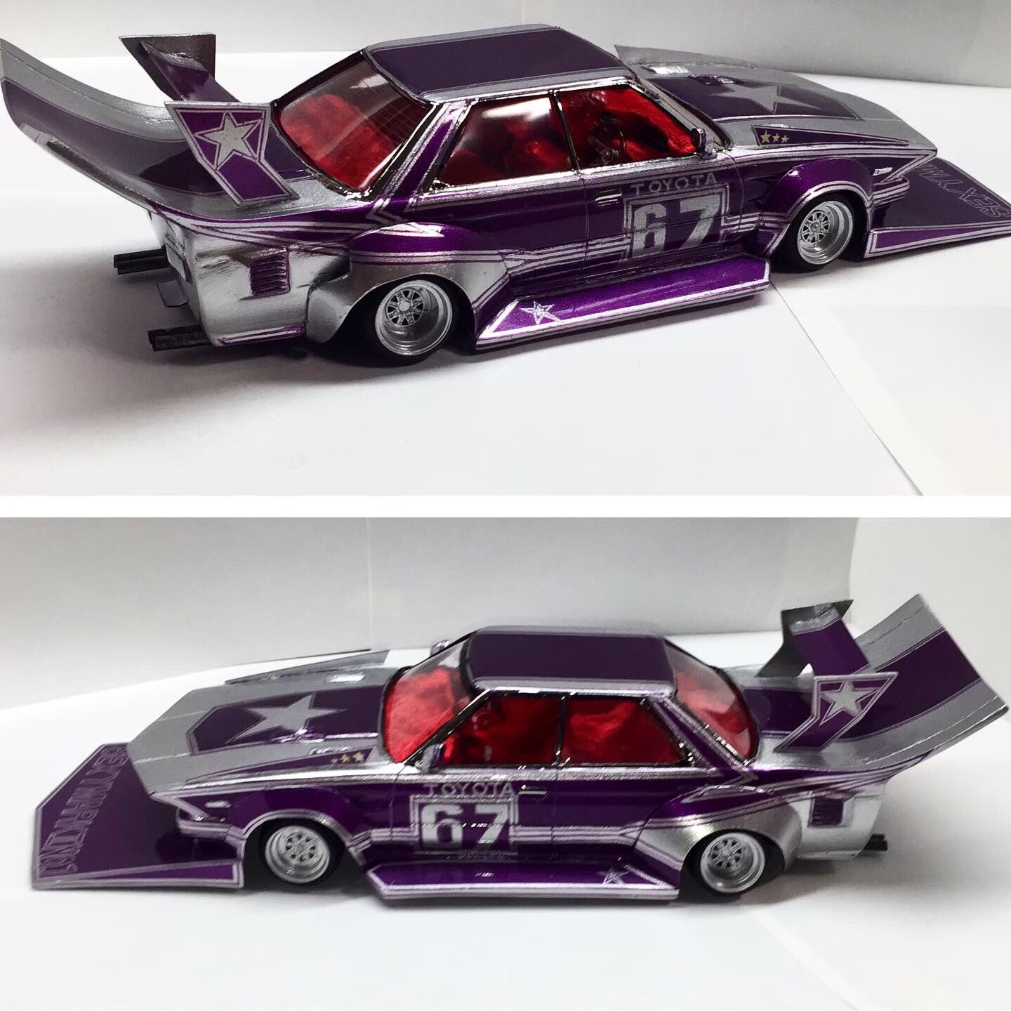 1/24プラモデル完成品ケンメリチバラギ仕様車グラデーションカラー塗装