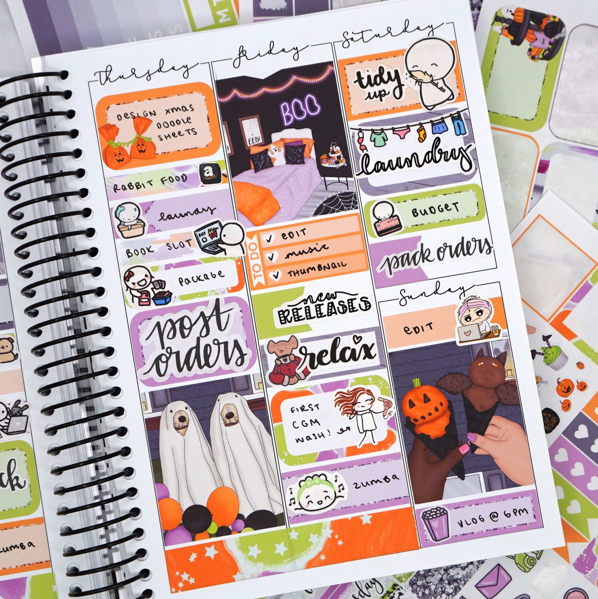 Plannerface's tweet image. Second half 😍🎃 Using the Boo! collection

#verticalplanner #plannernerd #weeklylayout #happyplanner #stickers #plannersgonnaplan #pwm #coiledplanner #etsystickers #creativeplanning #ukpa #plannerspread #stickerobsessed #plannergirl