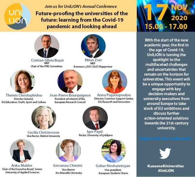 UoBEurope's tweet photo. Looking forward to attending the 3rd #UnILiON Annual Event today at 15:00 looking at how universities can learn from Covid-19 & tackle global challenges for the future!
If you want to follow along, click the link for the livestream: https://t.co/EcmPtetz7D
#Lessons4Universities https://t.co/fTnPr6M31x