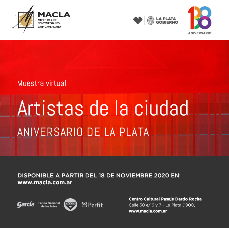 Festejemos este 138 aniversario de La Plata junto a nuestros artistas platenses. Es un orgullo para el MACLA presentar sus obras en esta muestra virtual. Podes verla en ow.ly/5Lid50ClWQd