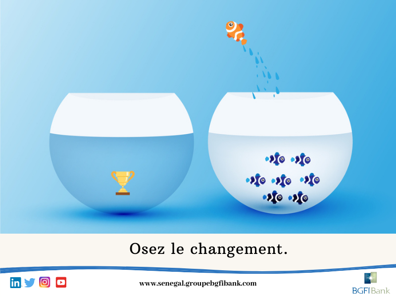 La routine peut paraître confortable à première vue. C’est tout à fait appréciable de vivre en mode automatique, mais si l’on veut des améliorations notables dans notre vie, nous devons oser le changement !
#BGFIBank_SN #money #finance #tips #investin