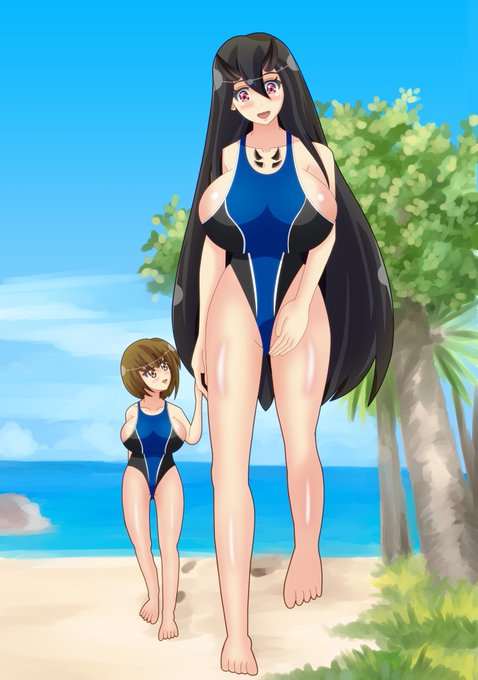 艦これの戦艦棲姫と女性提督描いてみました
#巨大娘 #giantess 