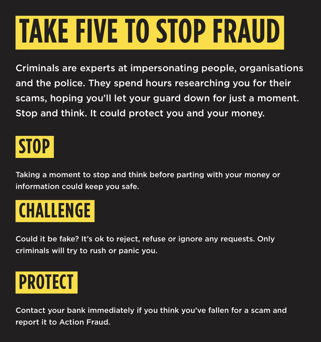 Frausters are taking advantage of us doing online shopping.
Please take just 5 seconds before buying to protect your funds and keep you safe. 
£
£
#fraudsters #onlineshopping #scammer #staysafe #fraud #scam #takefive #finance