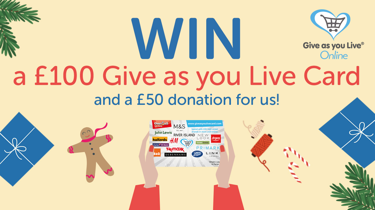 lbsorg's tweet photo. Shopping online this Christmas? This #chairtytuesday you could win a £100 voucher AND a £50 donation for us! Enter the @GiveasyouLive competition and generate free donations for us every time you shop online. Find out more > https://t.co/QEBkL39SUC https://t.co/4GVKKpJZ44