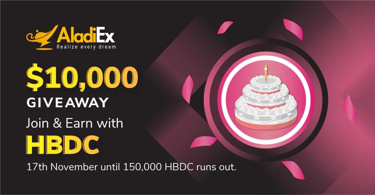 Aladiexchange's tweet photo. 🌟 New Airdrop 🌟
We are very delighted to announce our new HBDC Airdrop, check out our Telegram Bot now!
⭐️ Hurry up before it ends! ⭐️https://t.co/kmET747g5o https://t.co/0KgBwPOZbY