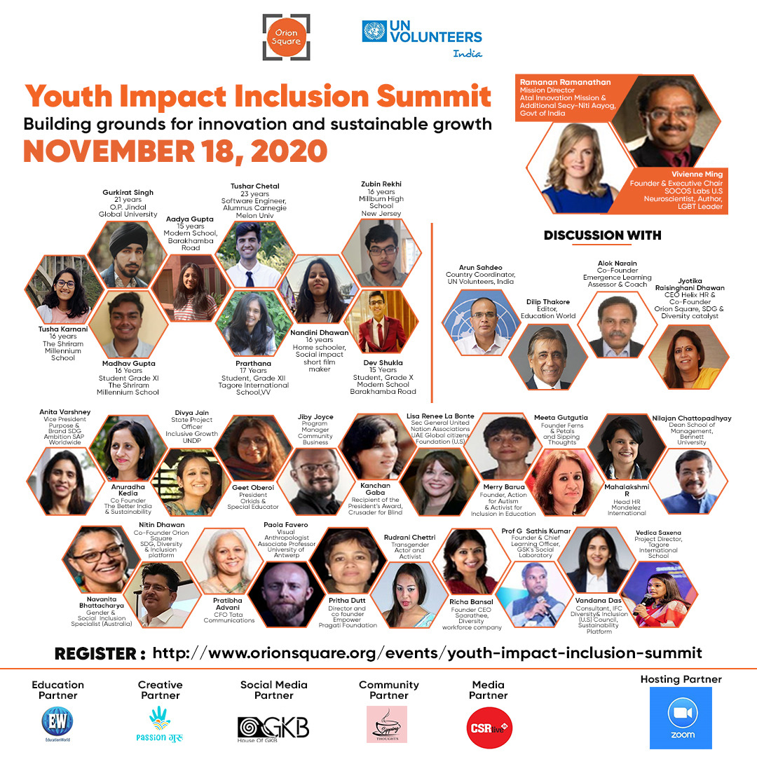 OrionYouth's tweet photo. #YIOS2020 | The Youth Impact Inclusion Summit is TOMORROW, 18th November 2020 @ 5 pm IST!

Join us Live at https://t.co/AcsI82J4x1

Register For The Summit: https://t.co/SvXAw1ez1Y

#YIOS #YouthImpactInclusionSummit #SDGs #Inclusion #InternationalSummit #Equality https://t.co/qRnydJzA9T