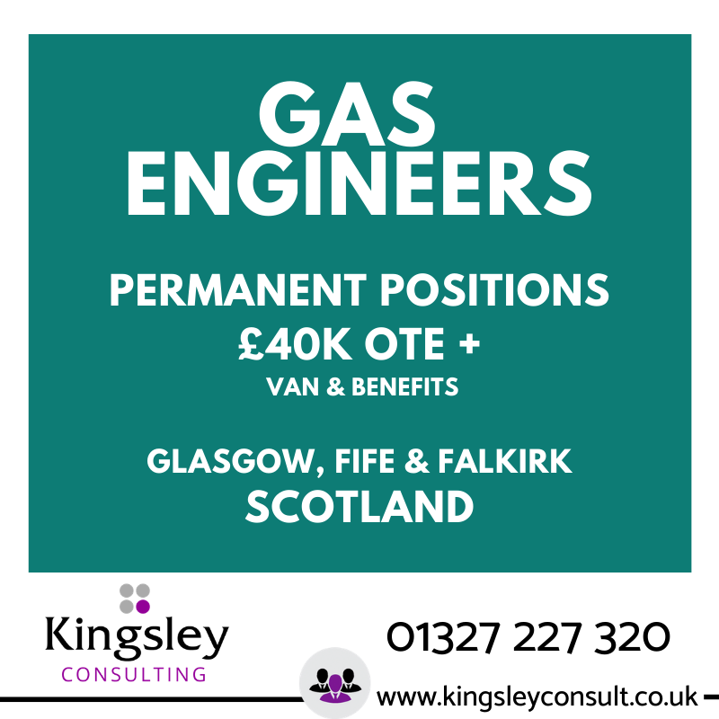 KingsleyCltd's tweet photo. Gas Engineers across Scotland needed for an established business.  Earnings in excess of £40k on offer along with van and benefits.  If interested please call the office on 01327 227320  

#gasengineer #boilerrepair #gasjobs #scotland #scotlandjobs #glasgow #glasgowjobs #fife https://t.co/JoSDfk0Hxm