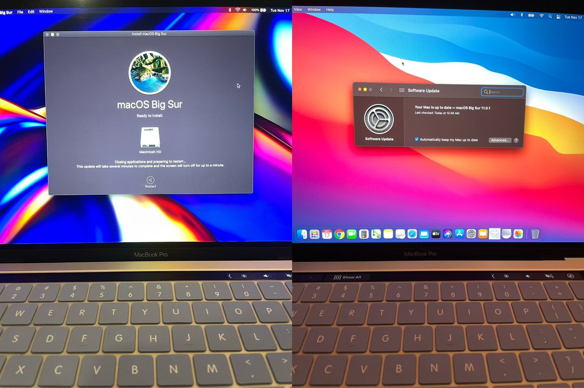 HeyItsMeMissJT's tweet photo. Met #BigSur this morning. Fitting, since we both love the great outdoors. ⛰😉👍 #MacBookPro #GoodMorning #TeamApple #MacOS11 #GirlsInTech #StaplesLife #ThatWasEasy #WorkLearnGrow 🍎💜💻🤓 https://t.co/M1vg6kVGyj