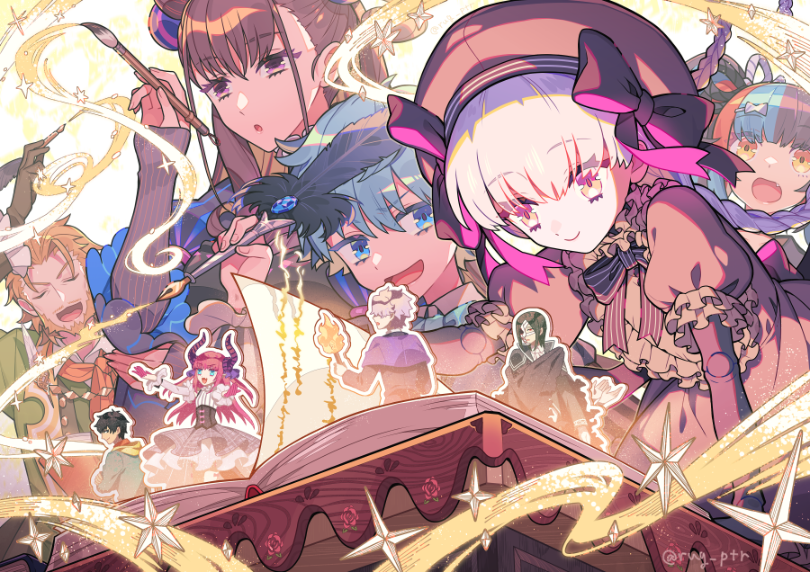 #皆さん線画と塗った後を見せてください 
?(自分の中で)細かめなのとザックリめなのを? 