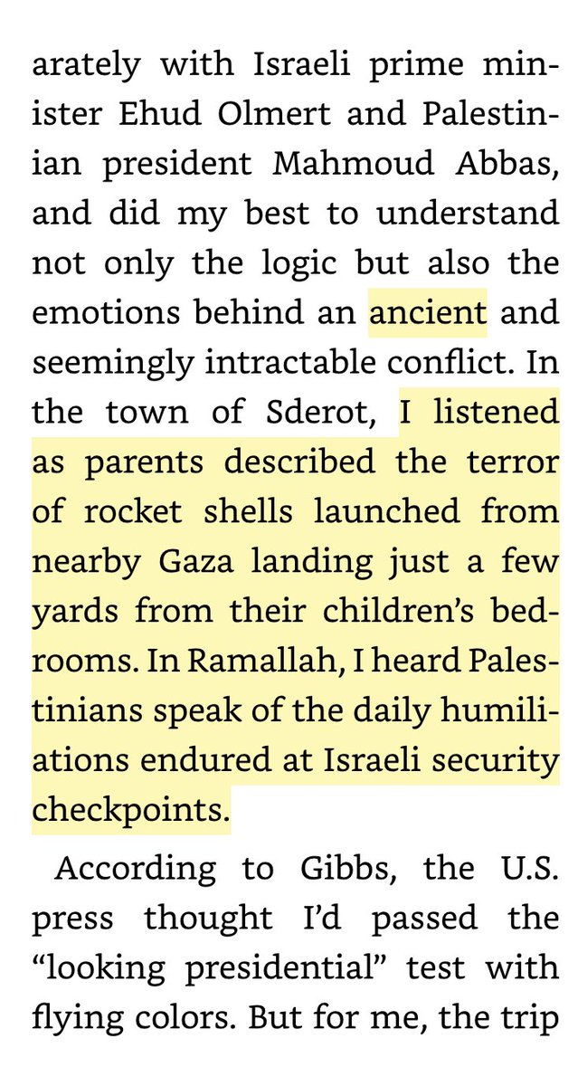 Obama promotes the myth that the “conflict” is “ancient” and also he cannot see people in Gaza. It’s as if they don’t exist