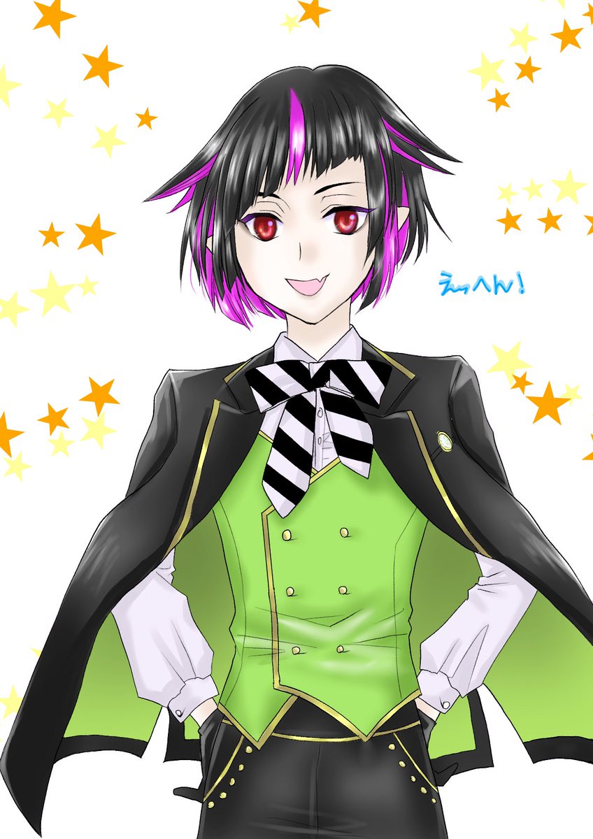 #皆さん線画と塗った後を見せてください
だいぶ前に描いたリリア様と今回のリドルくん!
意外に線画残ってないね? 