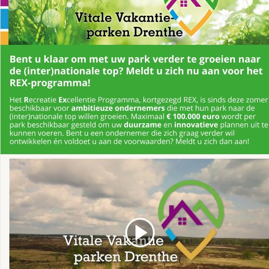 Meld je aan voor het REX-programma &amp; en excelleer met je vakantiepark naar de top! bit.ly/2IFOKca
#Drenthe #Vakantiepark #Aanmelden #Vitalevakantieparkendrenthe #Recreatie