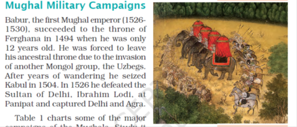 Step 2: Mention only the military success of a King who needs to be whitewashed. but first make him a bechara.. Case in Point: Babur