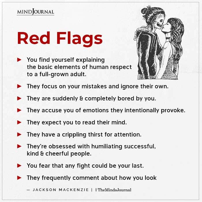 Red flags in a relationship with a woman