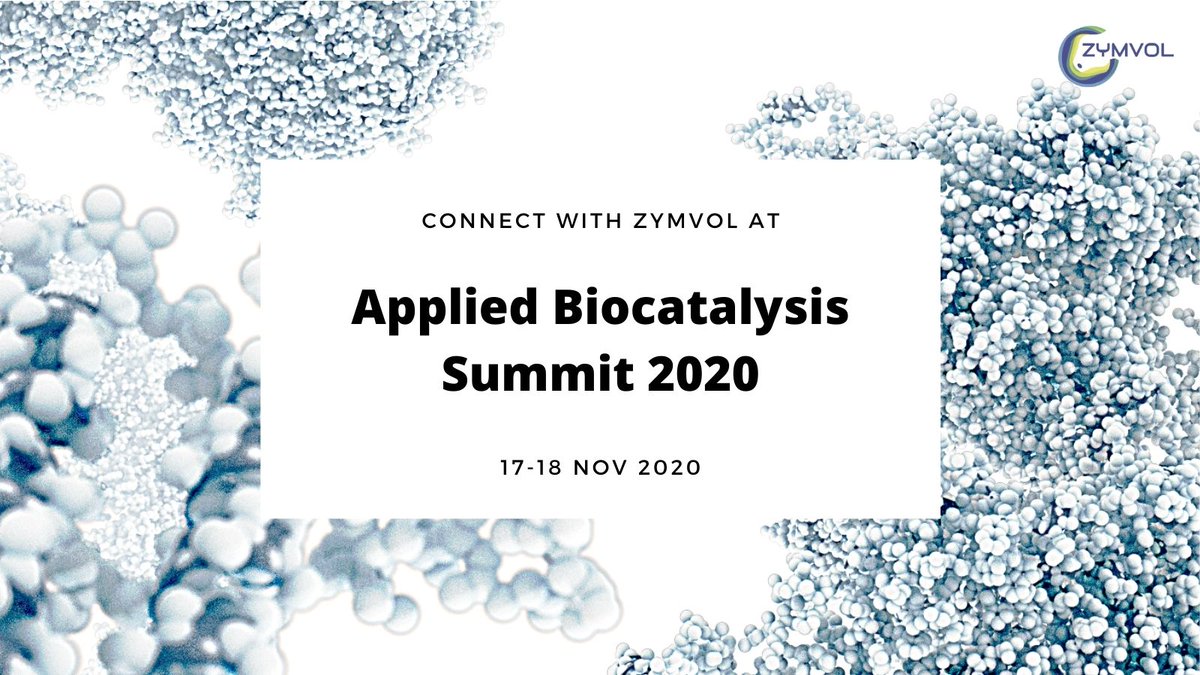 zymvol's tweet image. We’re ready for the start of the Applied Biocatalysis Summit 2020. Feel free to connect with our Head of Business Development, Dieter Plogmann!
#enzymedesign #biocatalysis