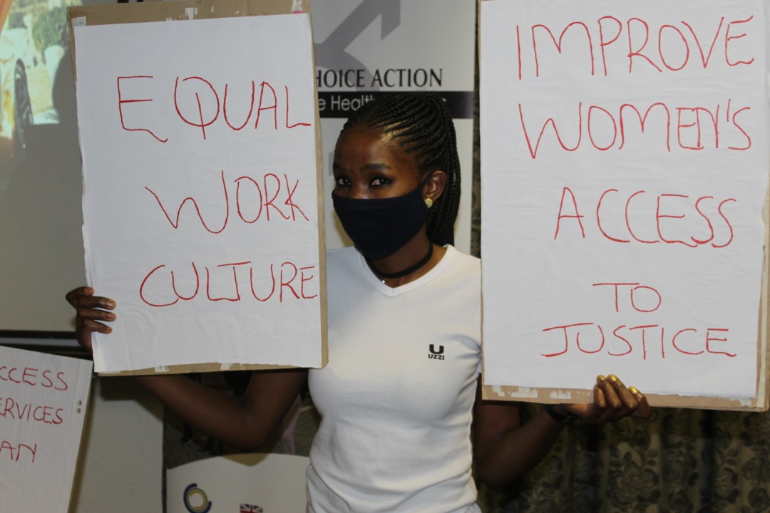 Eswatini Young Women's Alliance members portraying their demands for advancement of women and girls 
#Genderequality 
#Eswatini 
#SADCBarometer