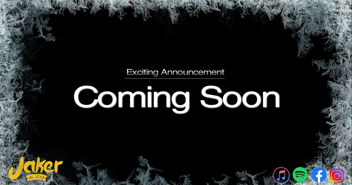 Although there has been very little activity on the Live Music Scene, we at Jaker &amp; Co have been working extremely hard on something.
Watch this space #cantwait #ComingSoon #excited #livemusic #SupportMusic