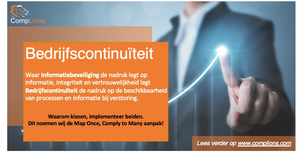 CompLionsGRC's tweet image. Waarom kiezen tussen ISO 27001 (Informatiebeveiliging) en ISO 22301 (Bedrijfscontinuïteit), als beiden geimplementeerd kan worden. Dit noemen wij Map Once, Comply to Many!

#GRC #Compliance #ISO22301 #businesscontinuity #Veiligheid #Safety