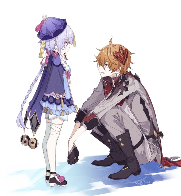 タルタリヤガチャ回してたら七七ちゃんも来てくれた🥰 #原神 