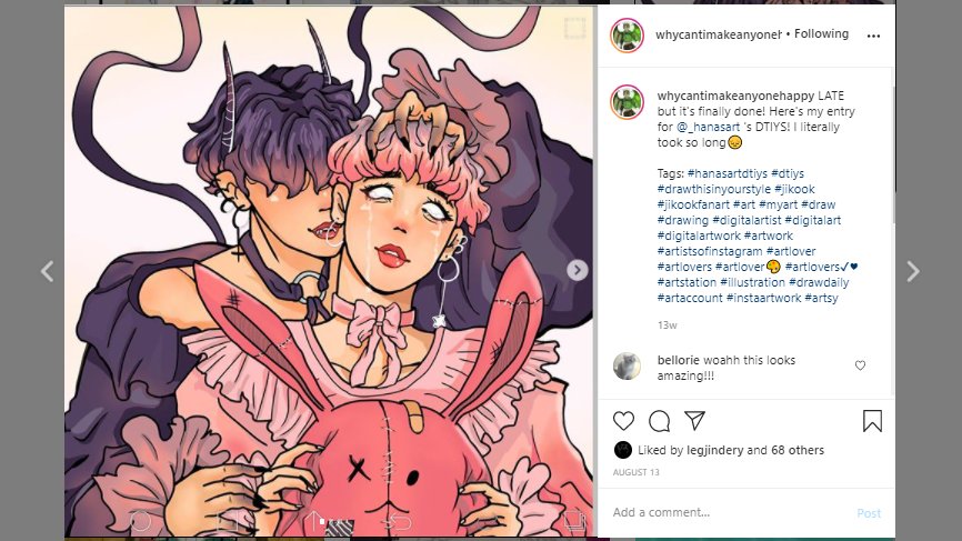 hey thread of my friends art @/whycantimakeanyonehappy on instagram go check out her account and hype the art pls ty
